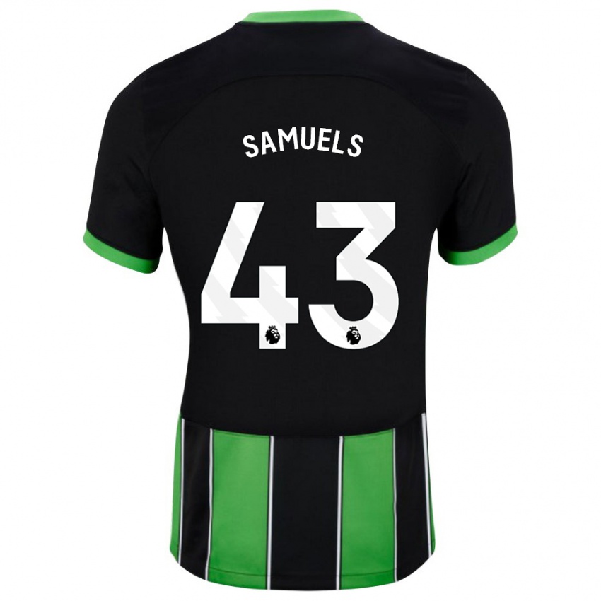 Kinder Imari Samuels #43 Schwarz Grün Auswärtstrikot Trikot 2023/24 T-Shirt