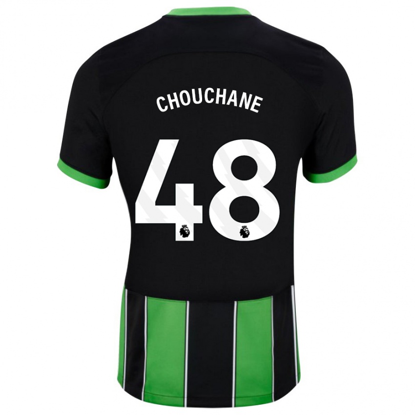 Kinder Samy Chouchane #48 Schwarz Grün Auswärtstrikot Trikot 2023/24 T-Shirt