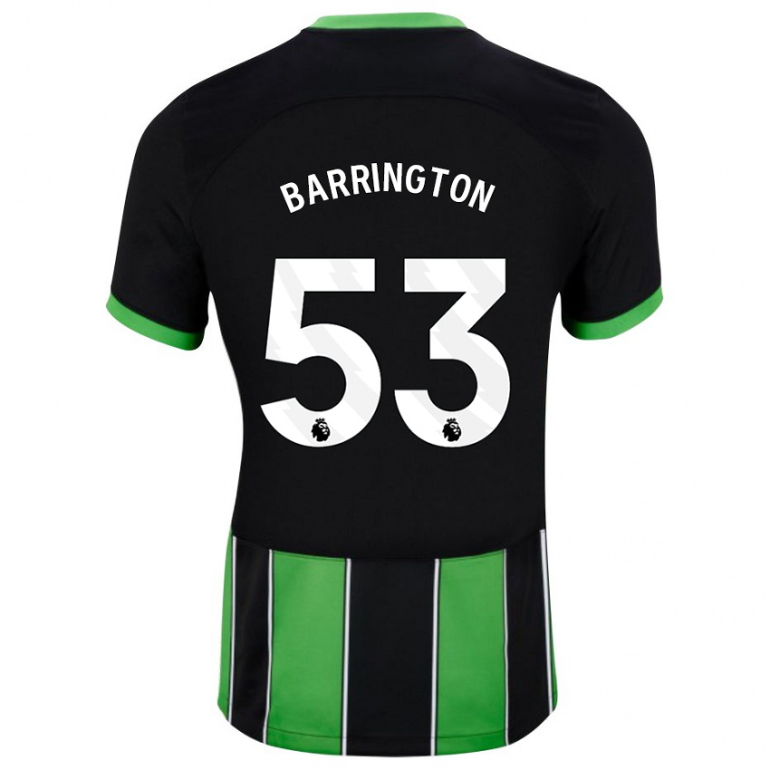 Kinder Luca Barrington #53 Schwarz Grün Auswärtstrikot Trikot 2023/24 T-Shirt