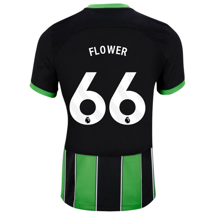 Kinder Louis Flower #66 Schwarz Grün Auswärtstrikot Trikot 2023/24 T-Shirt