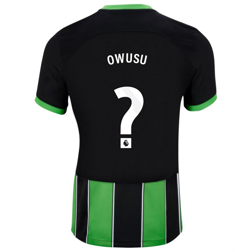 Kinder Yussif Owusu #0 Schwarz Grün Auswärtstrikot Trikot 2023/24 T-Shirt