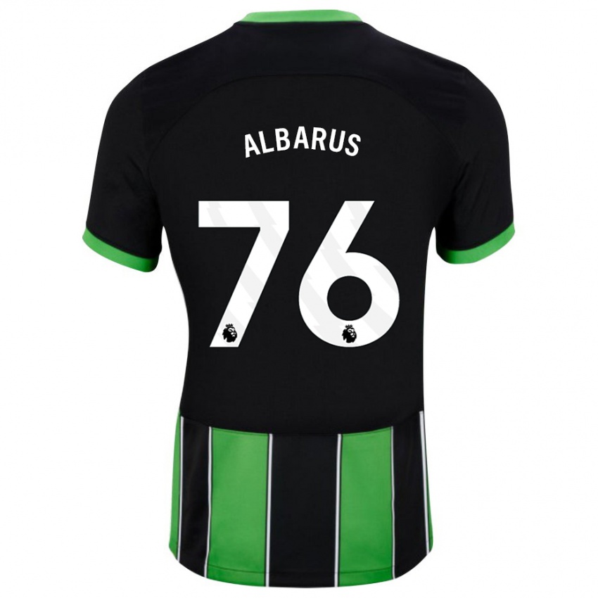 Kinder Zane Albarus #76 Schwarz Grün Auswärtstrikot Trikot 2023/24 T-Shirt