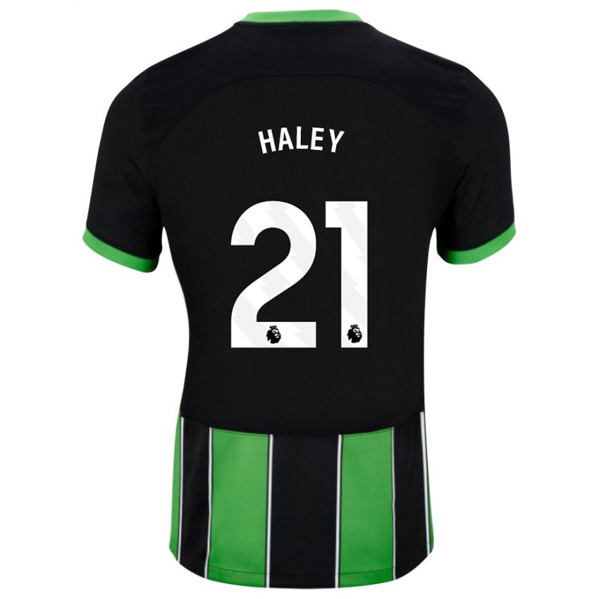 Kinder Madison Haley #21 Schwarz Grün Auswärtstrikot Trikot 2023/24 T-Shirt