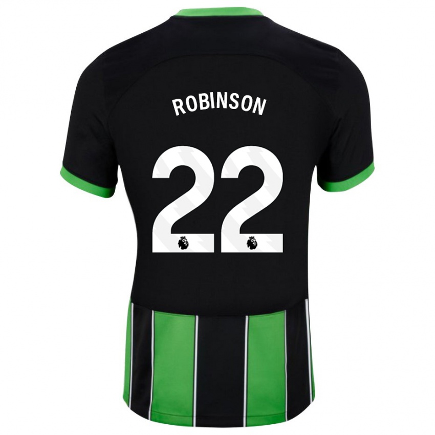 Kinder Katie Robinson #22 Schwarz Grün Auswärtstrikot Trikot 2023/24 T-Shirt