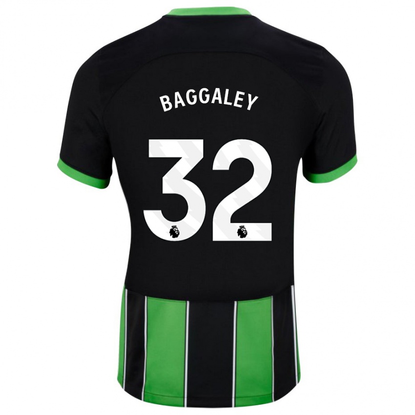 Kinder Sophie Baggaley #32 Schwarz Grün Auswärtstrikot Trikot 2023/24 T-Shirt