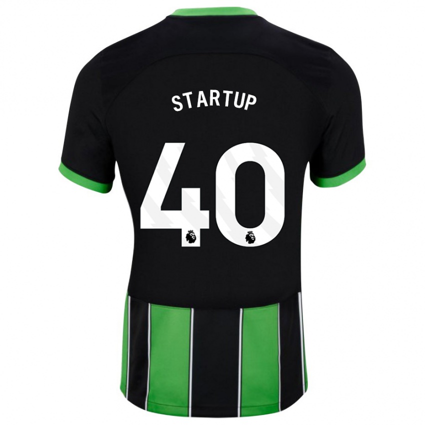 Kinder Katie Startup #40 Schwarz Grün Auswärtstrikot Trikot 2023/24 T-Shirt