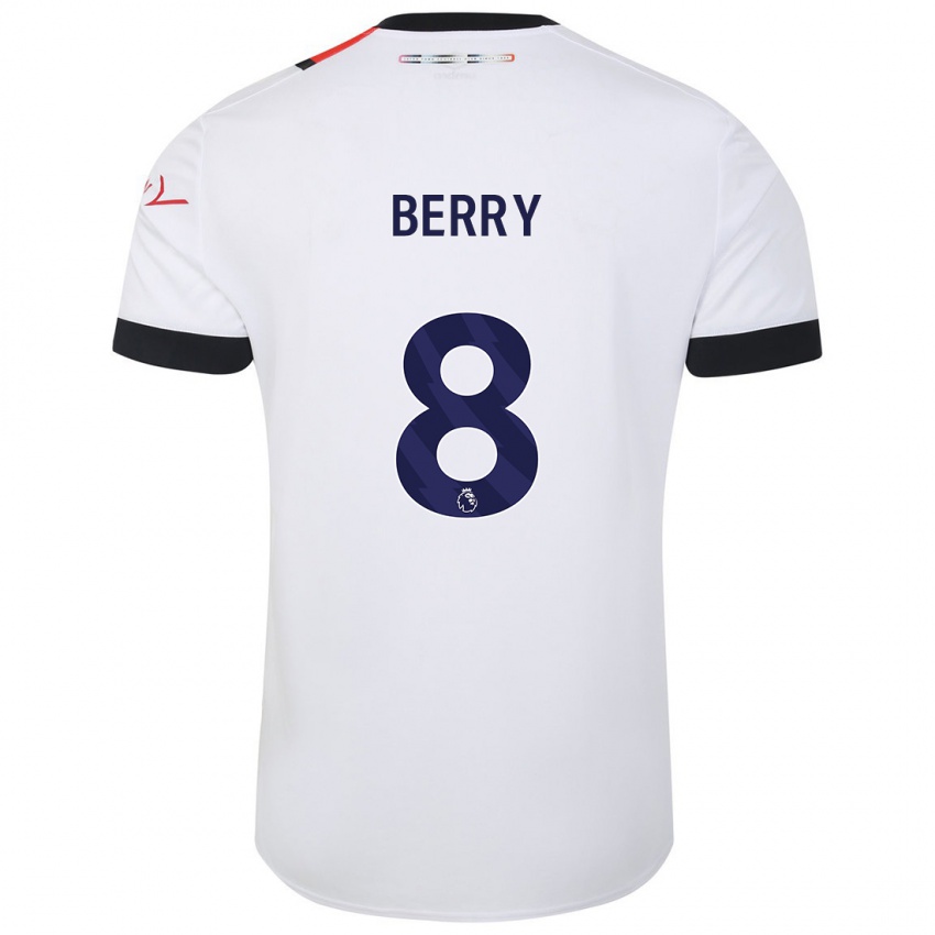 Kinder Luke Berry #8 Weiß Auswärtstrikot Trikot 2023/24 T-Shirt