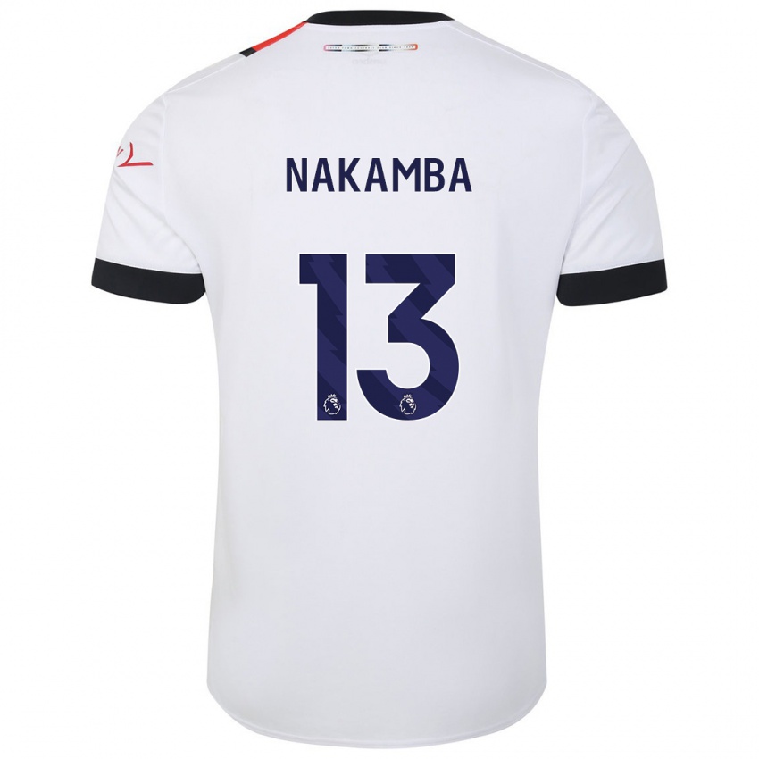 Kinder Marvelous Nakamba #13 Weiß Auswärtstrikot Trikot 2023/24 T-Shirt