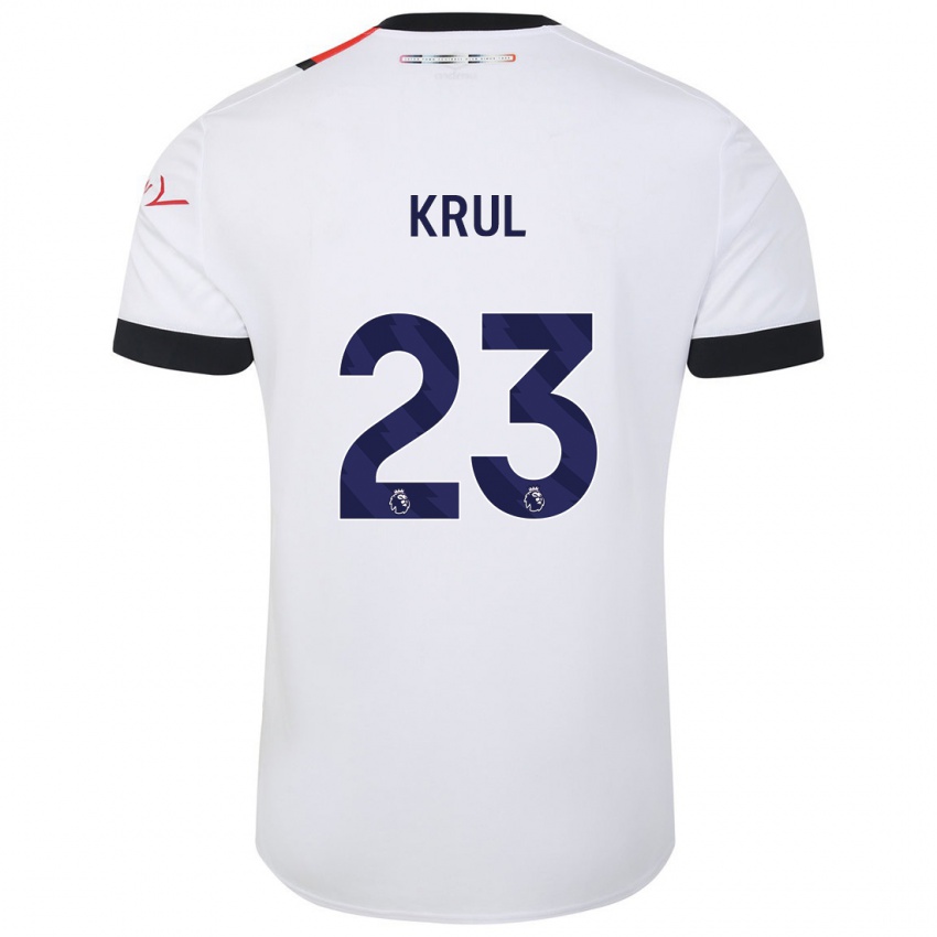 Kinder Tim Krul #23 Weiß Auswärtstrikot Trikot 2023/24 T-Shirt