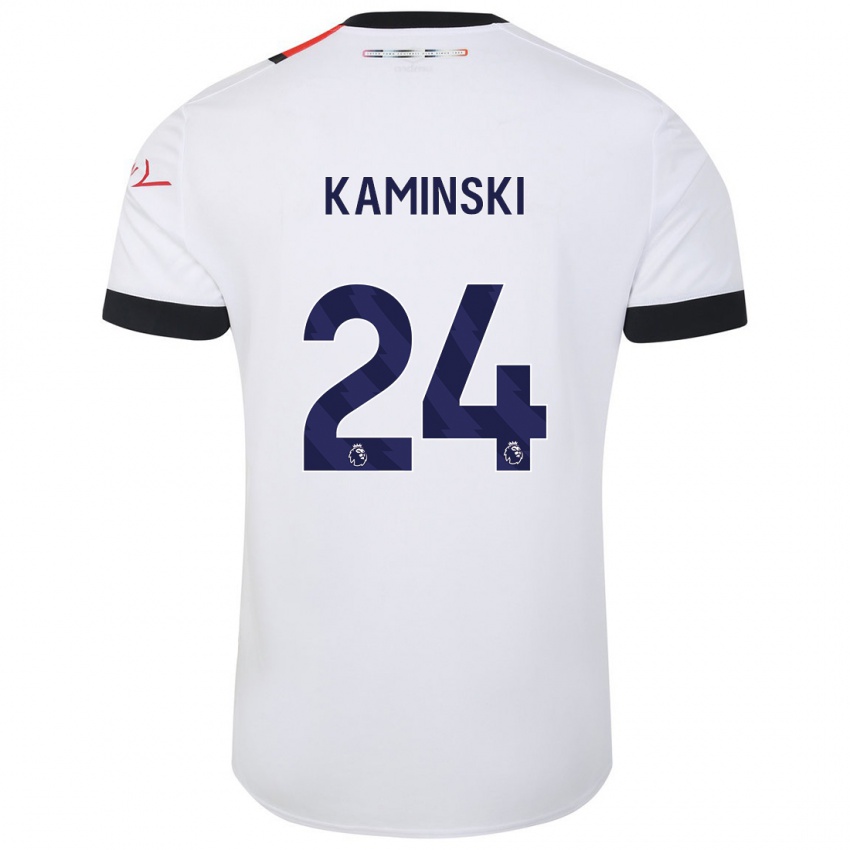 Kinder Thomas Kaminski #24 Weiß Auswärtstrikot Trikot 2023/24 T-Shirt