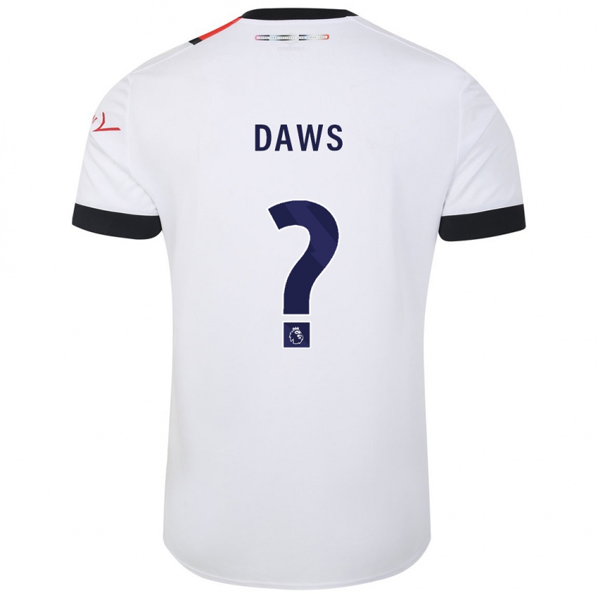 Kinder Marcus Daws #0 Weiß Auswärtstrikot Trikot 2023/24 T-Shirt