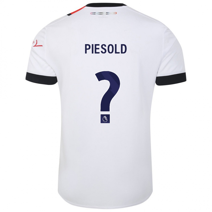 Kinder Axel Piesold #0 Weiß Auswärtstrikot Trikot 2023/24 T-Shirt