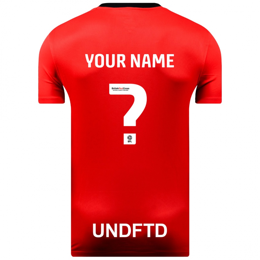 Kinder Ihren Namen #0 Rot Auswärtstrikot Trikot 2023/24 T-Shirt