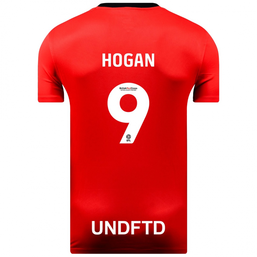 Kinder Scott Hogan #9 Rot Auswärtstrikot Trikot 2023/24 T-Shirt