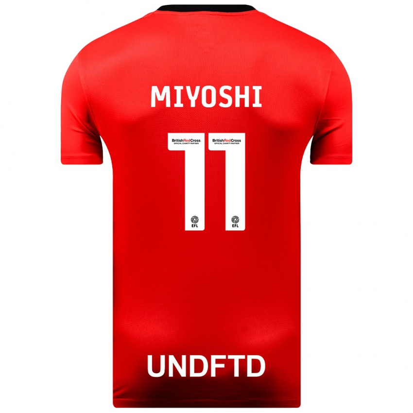 Kinder Koji Miyoshi #11 Rot Auswärtstrikot Trikot 2023/24 T-Shirt