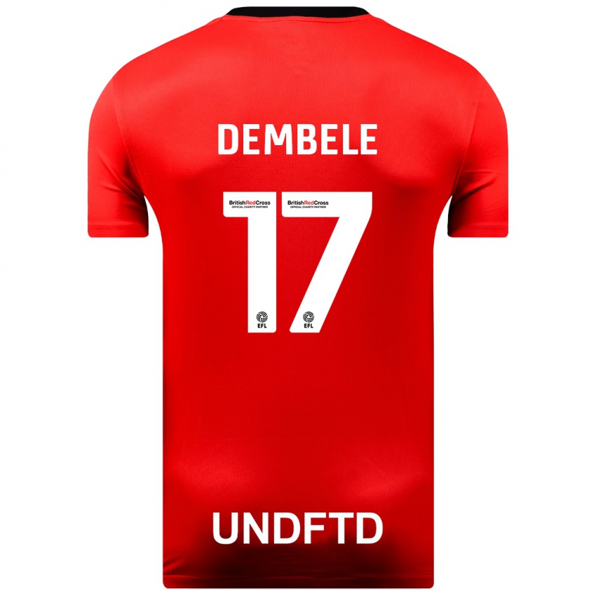 Kinder Siriki Dembélé #17 Rot Auswärtstrikot Trikot 2023/24 T-Shirt