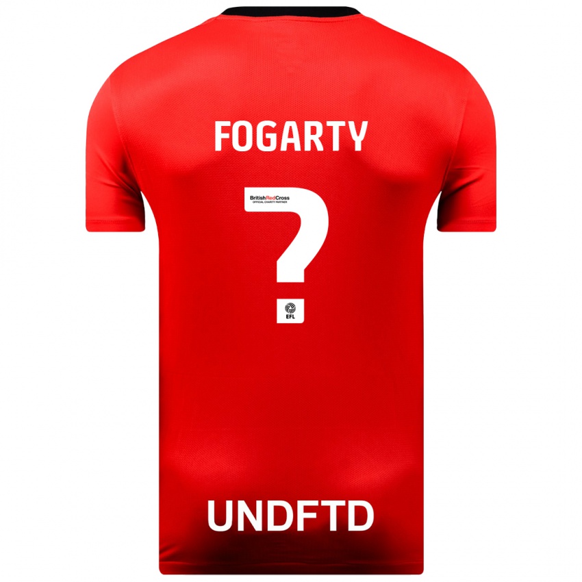 Kinder Tom Fogarty #0 Rot Auswärtstrikot Trikot 2023/24 T-Shirt
