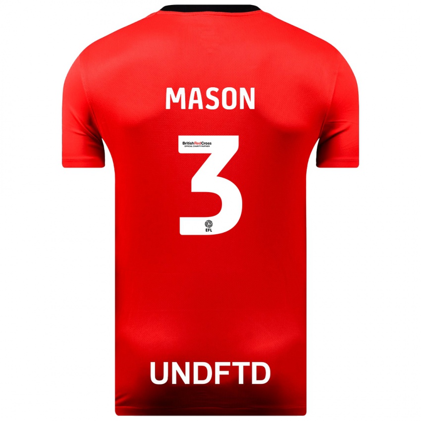 Kinder Ellie Mason #3 Rot Auswärtstrikot Trikot 2023/24 T-Shirt