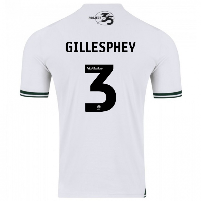 Kinder Macaulay Gillesphey #3 Weiß Auswärtstrikot Trikot 2023/24 T-Shirt