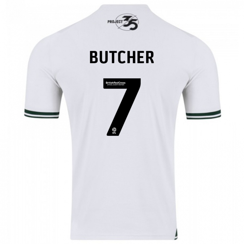 Kinder Matt Butcher #7 Weiß Auswärtstrikot Trikot 2023/24 T-Shirt