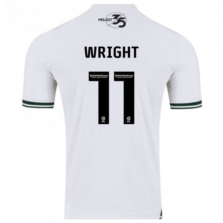 Kinder Callum Wright #11 Weiß Auswärtstrikot Trikot 2023/24 T-Shirt