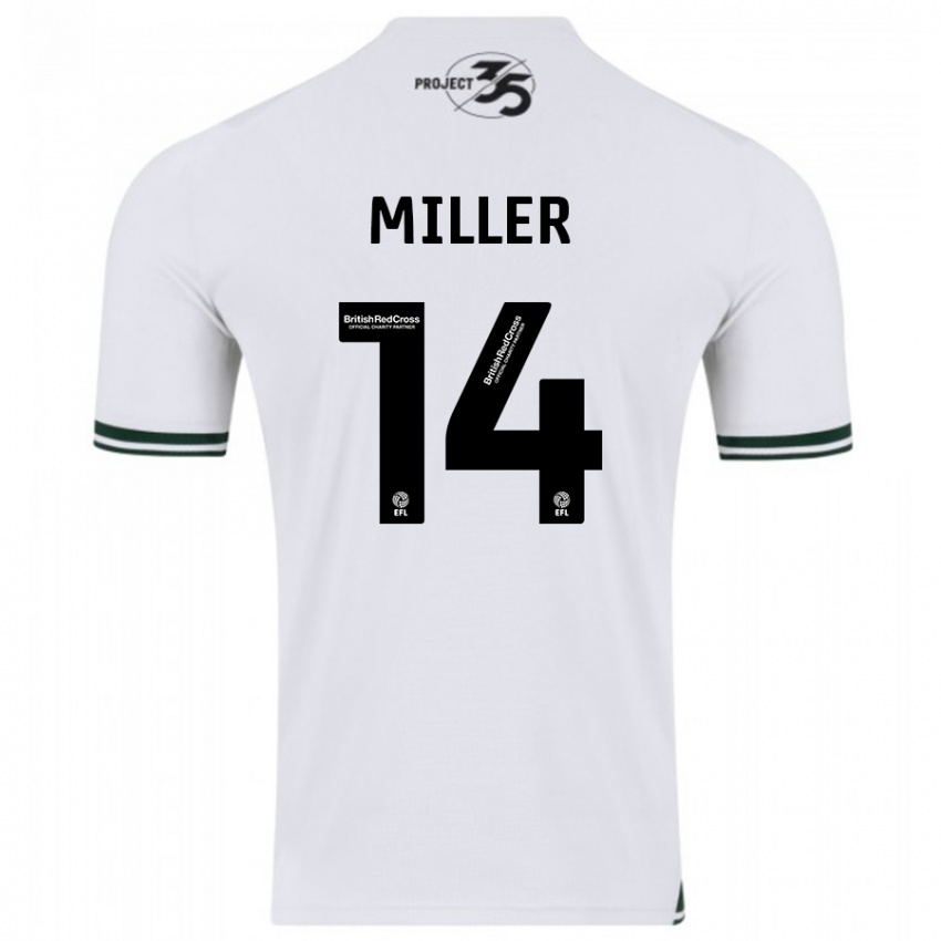 Kinder Mickel Miller #14 Weiß Auswärtstrikot Trikot 2023/24 T-Shirt