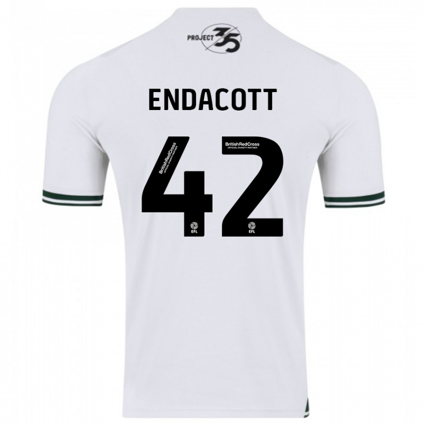 Kinder Jack Endacott #42 Weiß Auswärtstrikot Trikot 2023/24 T-Shirt