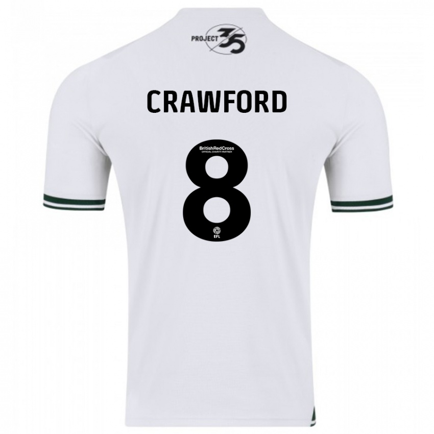 Kinder Imy Crawford #8 Weiß Auswärtstrikot Trikot 2023/24 T-Shirt