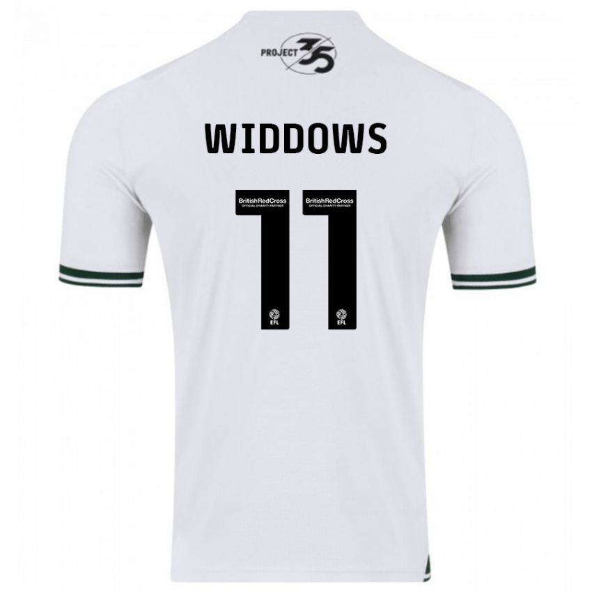 Kinder Jade Widdows #11 Weiß Auswärtstrikot Trikot 2023/24 T-Shirt