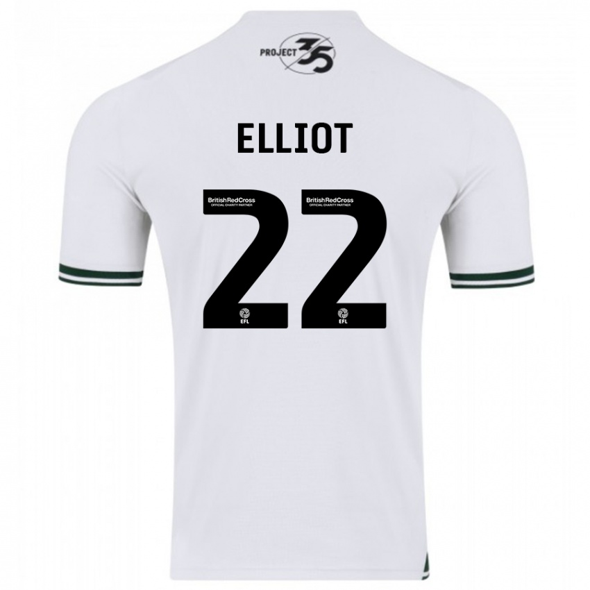 Kinder Emily Elliot #22 Weiß Auswärtstrikot Trikot 2023/24 T-Shirt