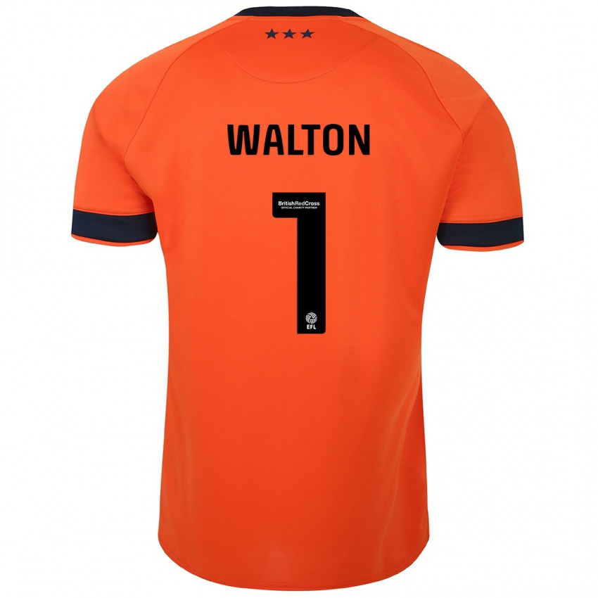 Kinder Christian Walton #1 Orangefarben Auswärtstrikot Trikot 2023/24 T-Shirt