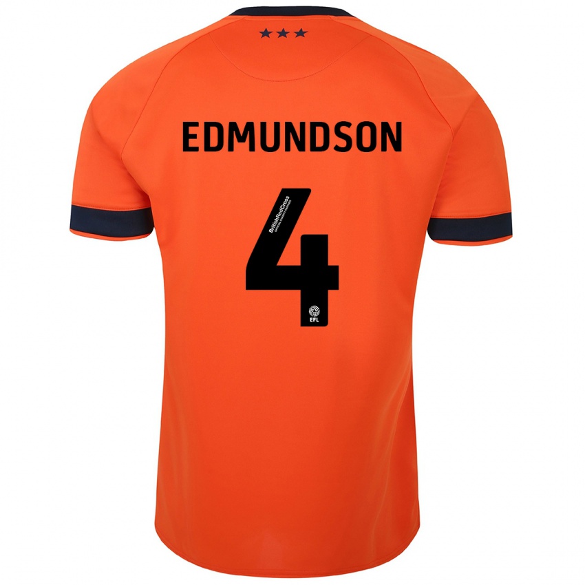 Kinder George Edmundson #4 Orangefarben Auswärtstrikot Trikot 2023/24 T-Shirt