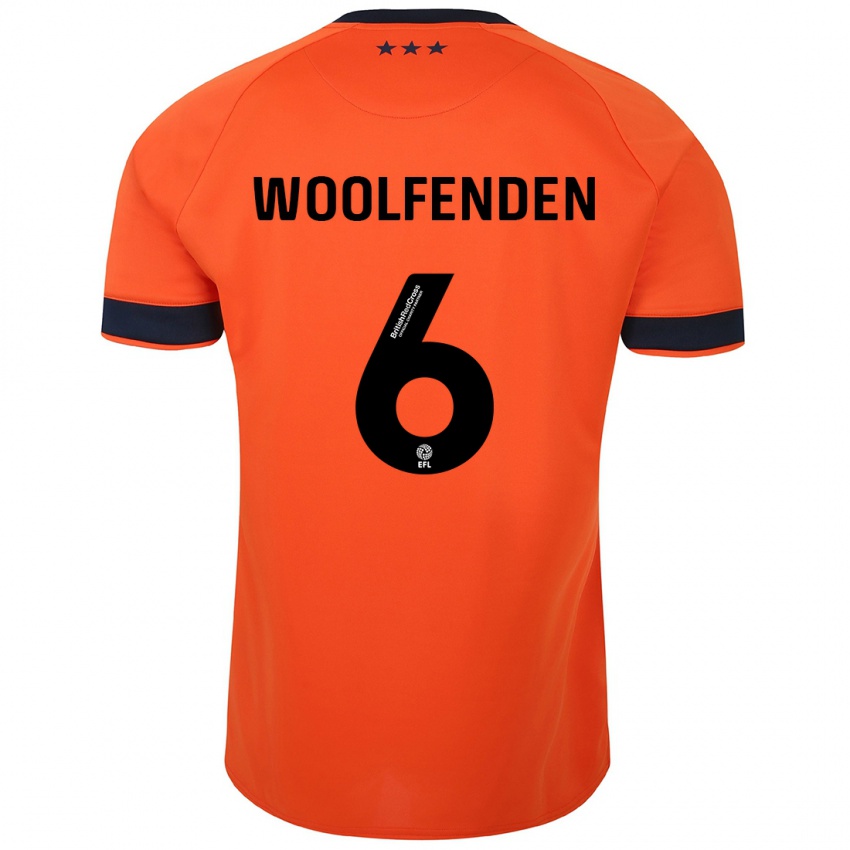 Kinder Luke Woolfenden #6 Orangefarben Auswärtstrikot Trikot 2023/24 T-Shirt