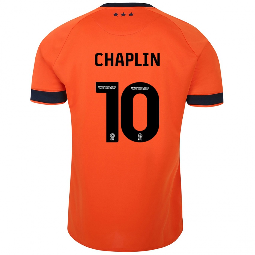 Kinder Conor Chaplin #10 Orangefarben Auswärtstrikot Trikot 2023/24 T-Shirt