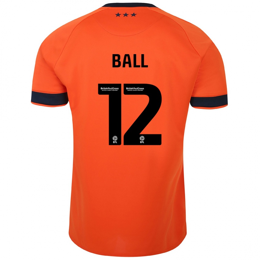 Kinder Dominic Ball #12 Orangefarben Auswärtstrikot Trikot 2023/24 T-Shirt