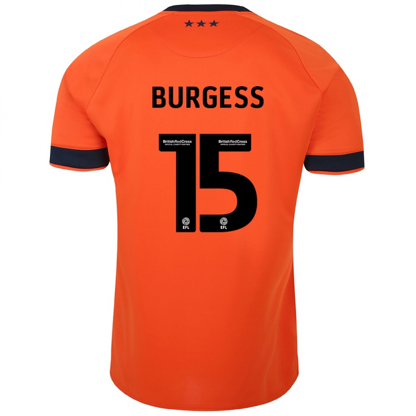 Kinder Cameron Burgess #15 Orangefarben Auswärtstrikot Trikot 2023/24 T-Shirt