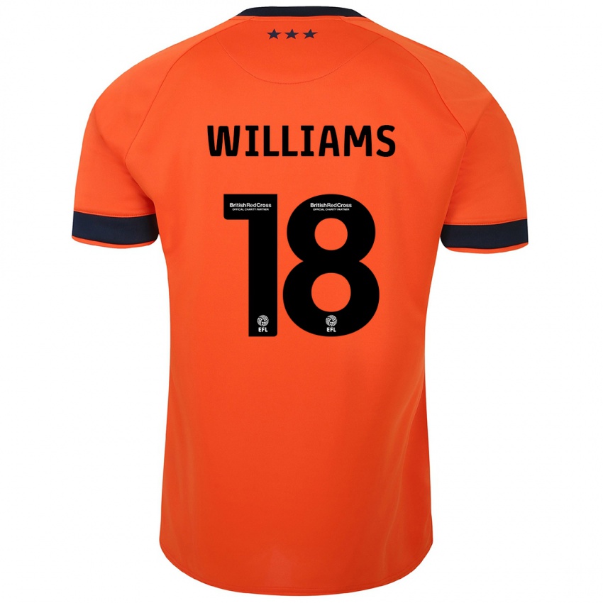 Kinder Brandon Williams #18 Orangefarben Auswärtstrikot Trikot 2023/24 T-Shirt