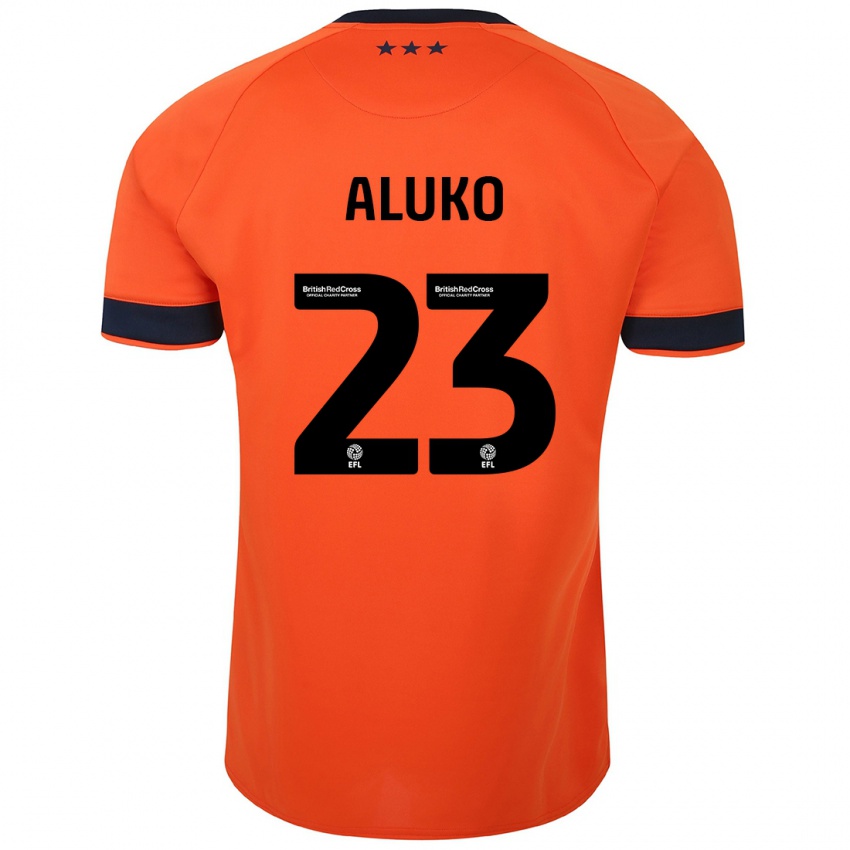 Kinder Sone Aluko #23 Orangefarben Auswärtstrikot Trikot 2023/24 T-Shirt