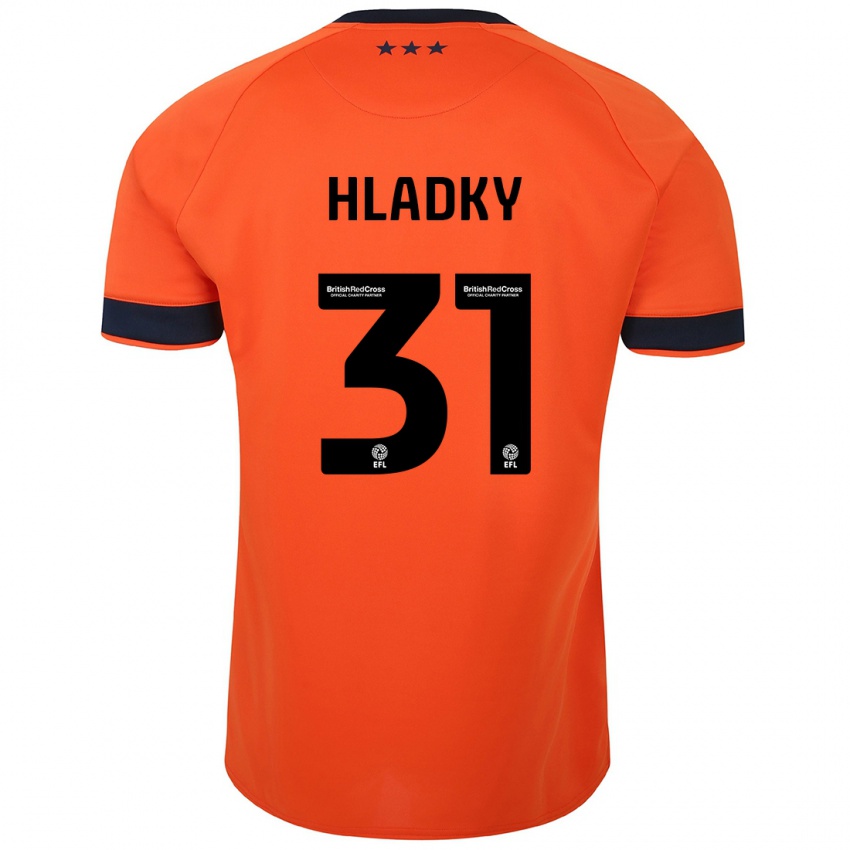 Kinder Vaclav Hladky #31 Orangefarben Auswärtstrikot Trikot 2023/24 T-Shirt