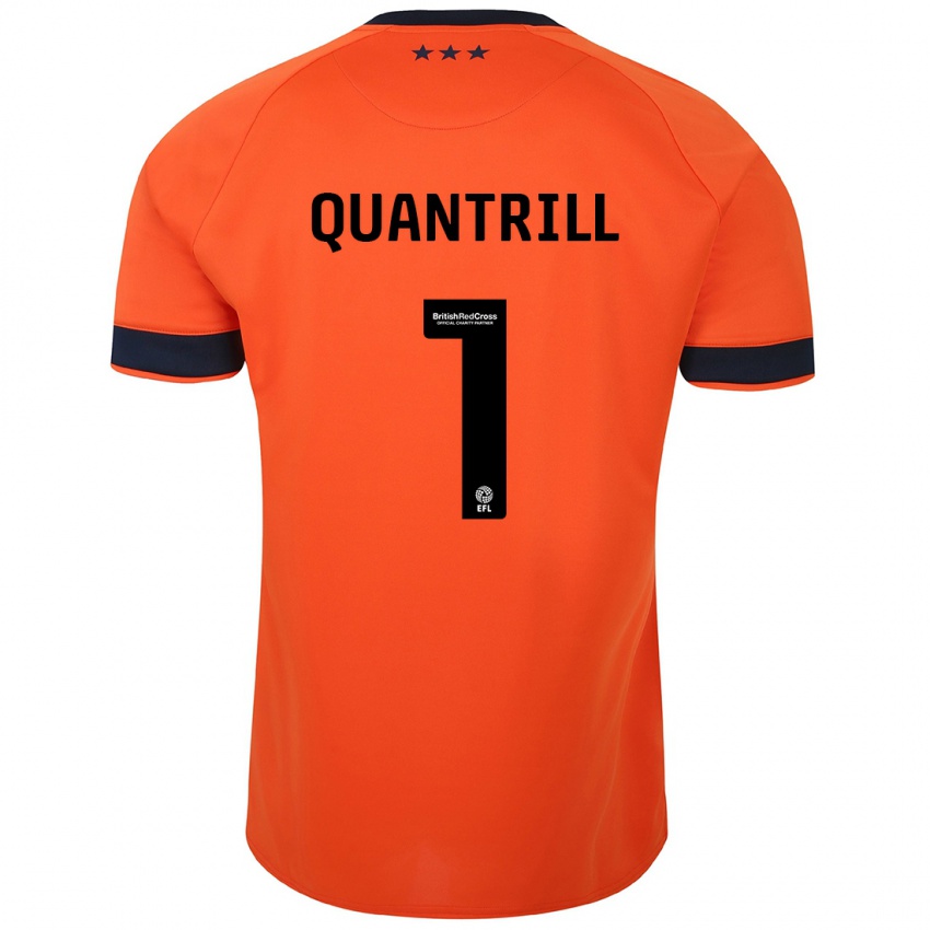 Kinder Sarah Quantrill #1 Orangefarben Auswärtstrikot Trikot 2023/24 T-Shirt