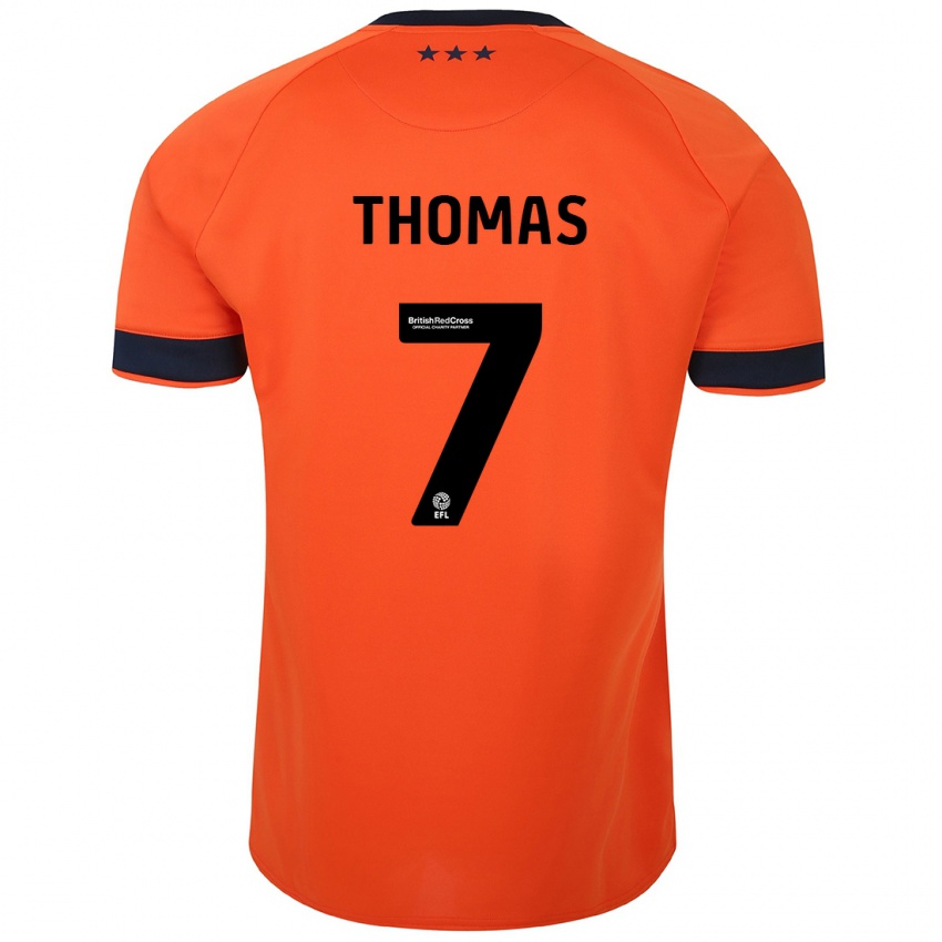 Kinder Natasha Thomas #7 Orangefarben Auswärtstrikot Trikot 2023/24 T-Shirt