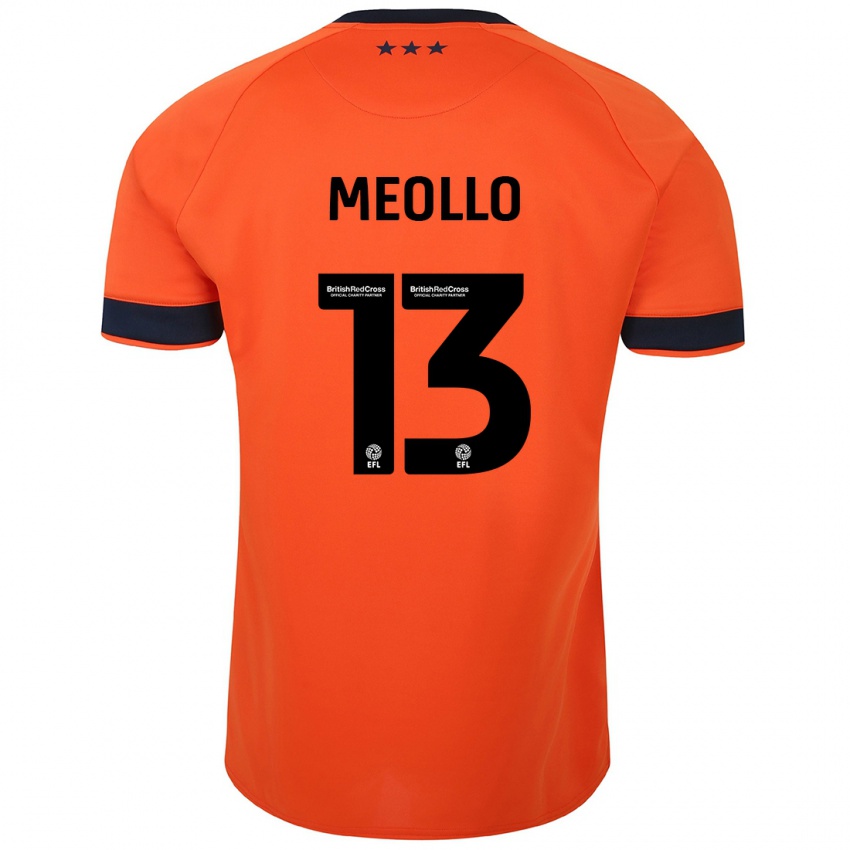 Kinder Nina Meollo #13 Orangefarben Auswärtstrikot Trikot 2023/24 T-Shirt