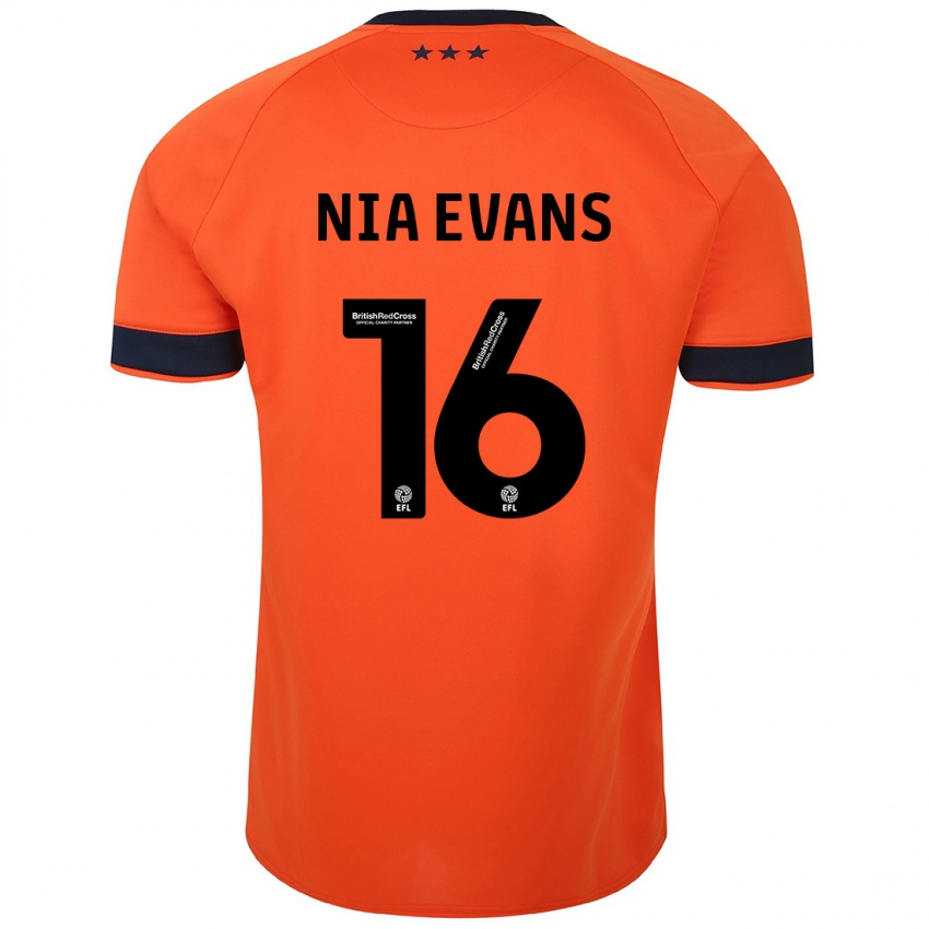 Kinder Nia Evans #16 Orangefarben Auswärtstrikot Trikot 2023/24 T-Shirt