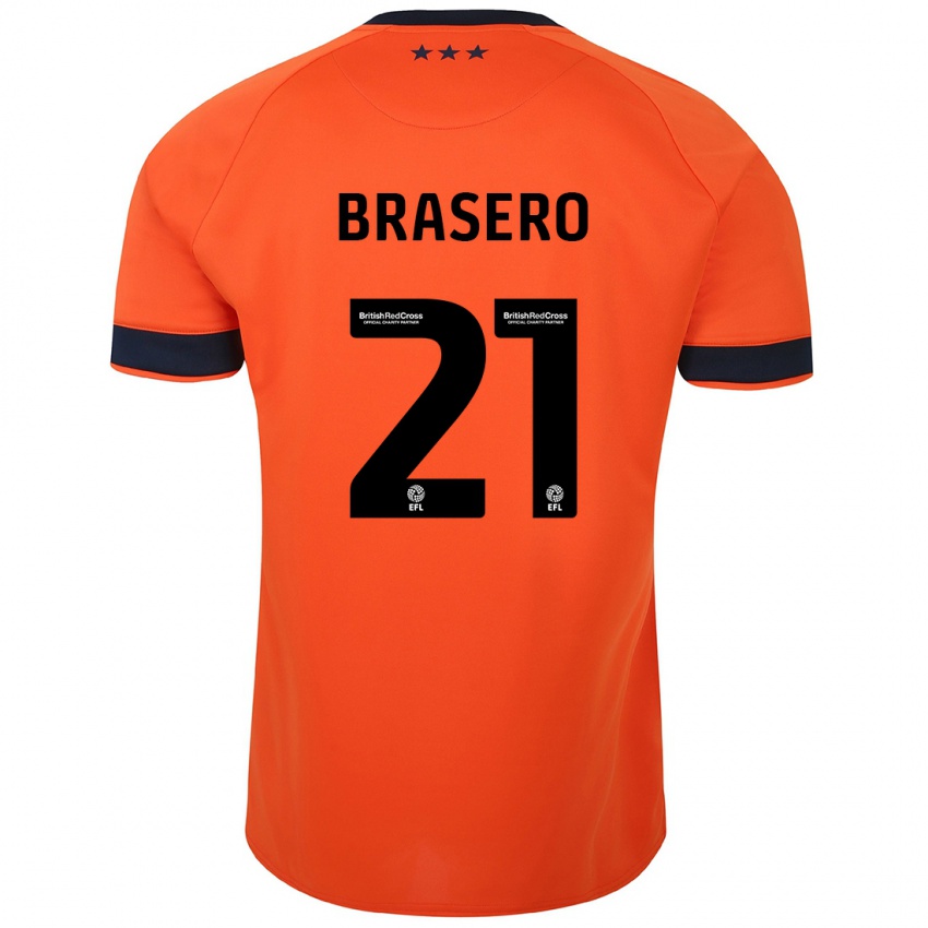 Kinder Sarah Brasero-Carreira #21 Orangefarben Auswärtstrikot Trikot 2023/24 T-Shirt