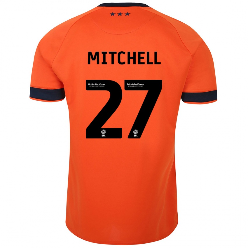 Kinder Leah Mitchell #27 Orangefarben Auswärtstrikot Trikot 2023/24 T-Shirt