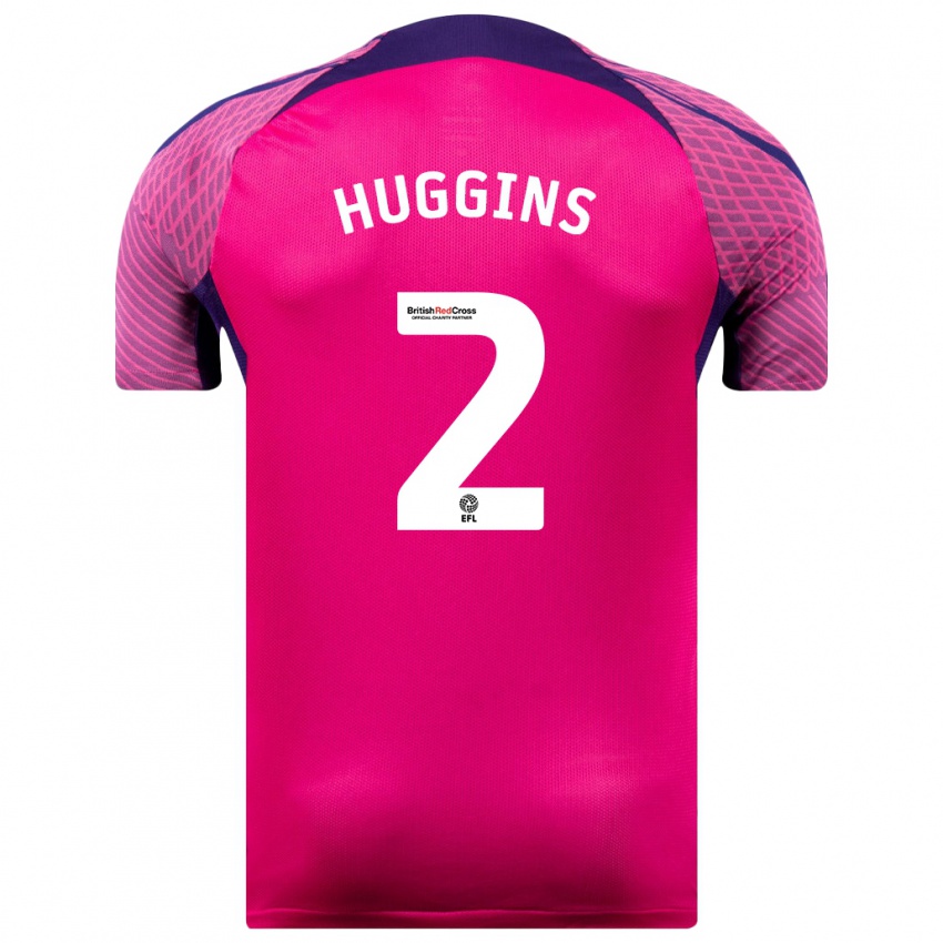 Kinder Niall Huggins #2 Lila Auswärtstrikot Trikot 2023/24 T-Shirt