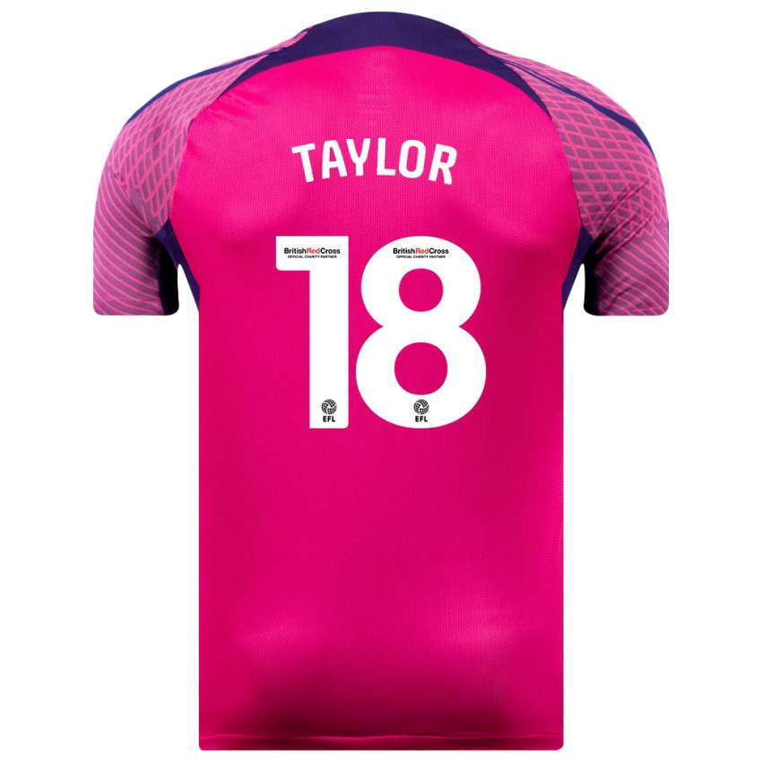 Kinder Ellis Taylor #18 Lila Auswärtstrikot Trikot 2023/24 T-Shirt