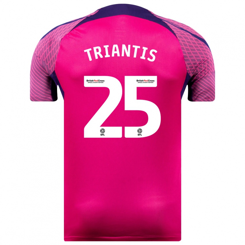 Kinder Nectarios Triantis #25 Lila Auswärtstrikot Trikot 2023/24 T-Shirt