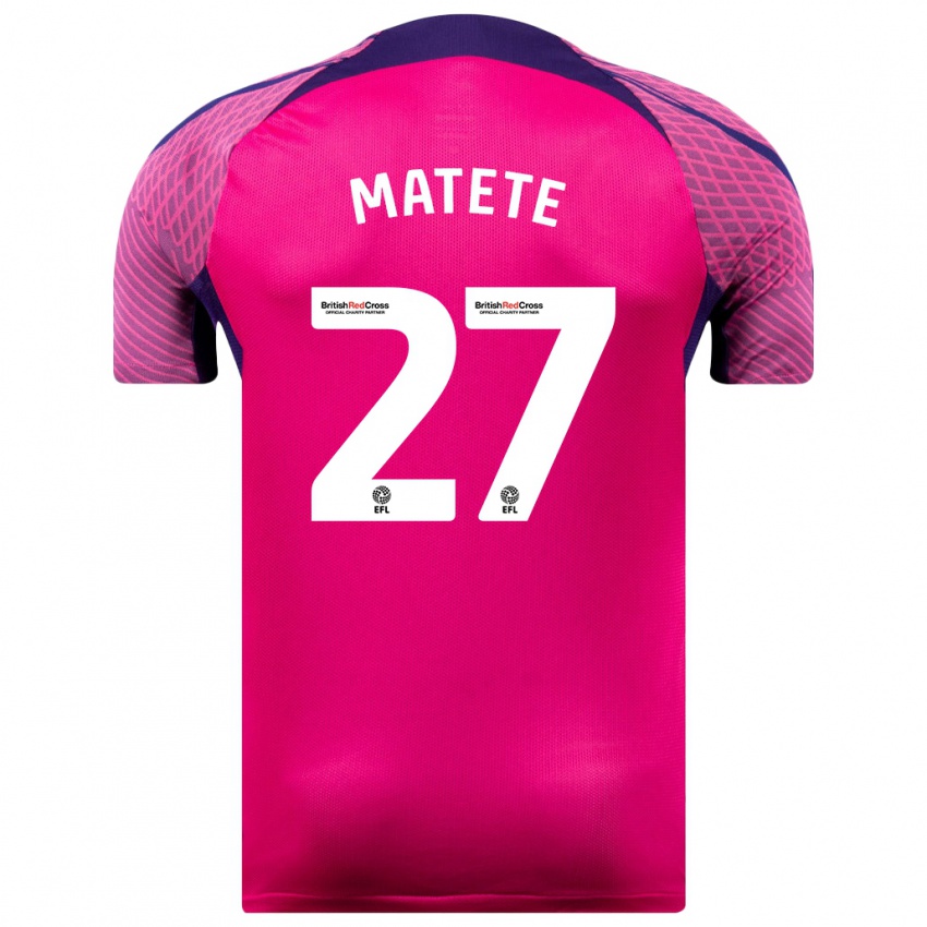 Kinder Jay Matete #27 Lila Auswärtstrikot Trikot 2023/24 T-Shirt