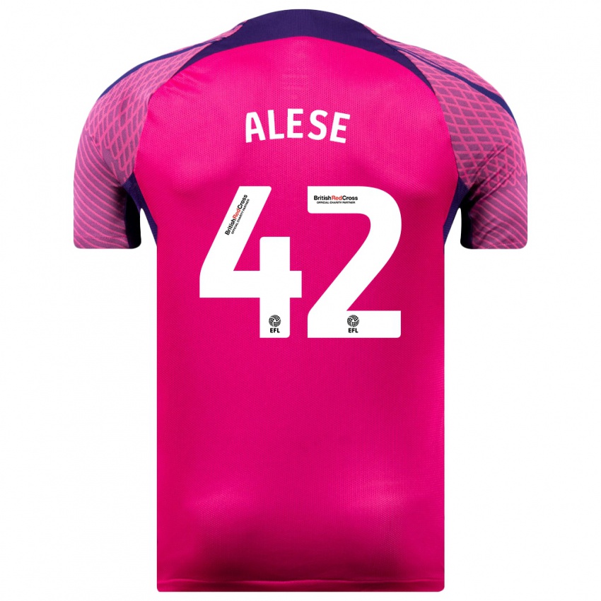 Kinder Aji Alese #42 Lila Auswärtstrikot Trikot 2023/24 T-Shirt